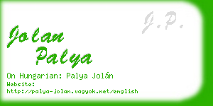 jolan palya business card